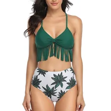 Tassel Bikini 2020 Summer Women Push Up Padded Bras Long Tassel Swimwear For Women Solid Yellow Black Swimsuit Lady Bathing Suit Tassel Bikini 2020 Summer Women Push Up Padded Bras Long Tassel Swimwear For Women Solid Yellow Black Swimsuit Lady Bathing Suit