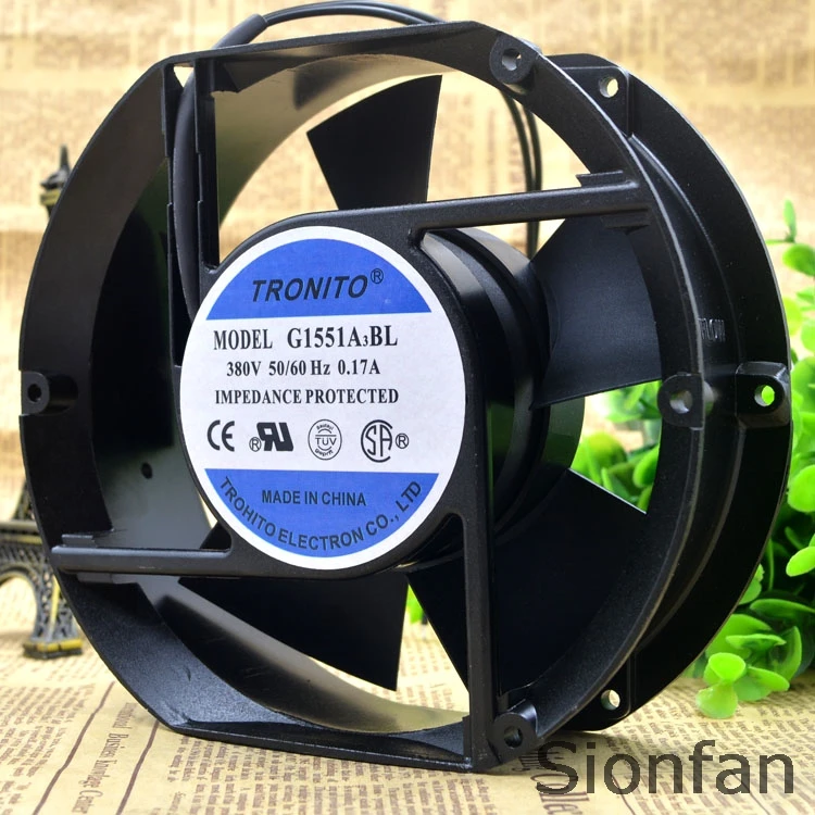 Для TRONITO G1551A3BL 380 В 17251 17 см 0.17a Осевой поток охлаждающего вентилятора | Электроника