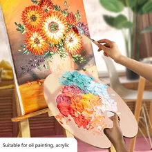 2 деревянные палитры масляной живописи, палитра, гуашь, акриловый пигмент, Маленькая деревянная палитра для студентов, начинающих