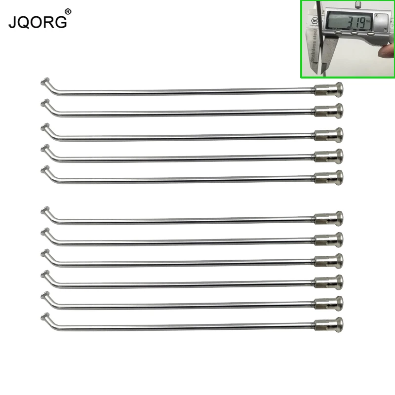 10 Gauge Diameter 3.2 mm Lighting Sliver Color Motorcycle Spokes 304 Stainless Steel Material
