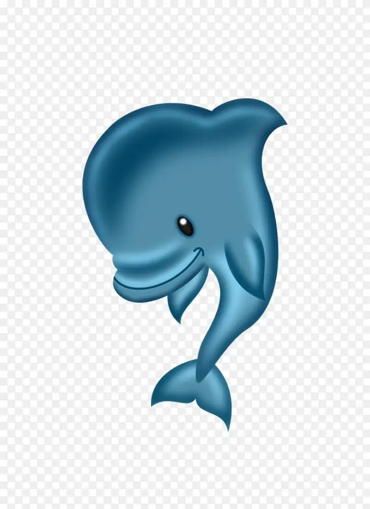 宽吻海豚海洋世界剪贴画-可爱的小海豚