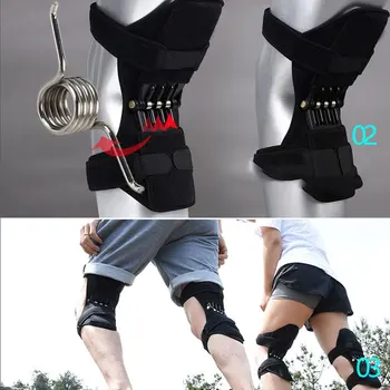 

Support Joints Knee Pads Breathable Non-Slip Lift Support Knee Joint Powerful Rebound Spring Force Knee Pads