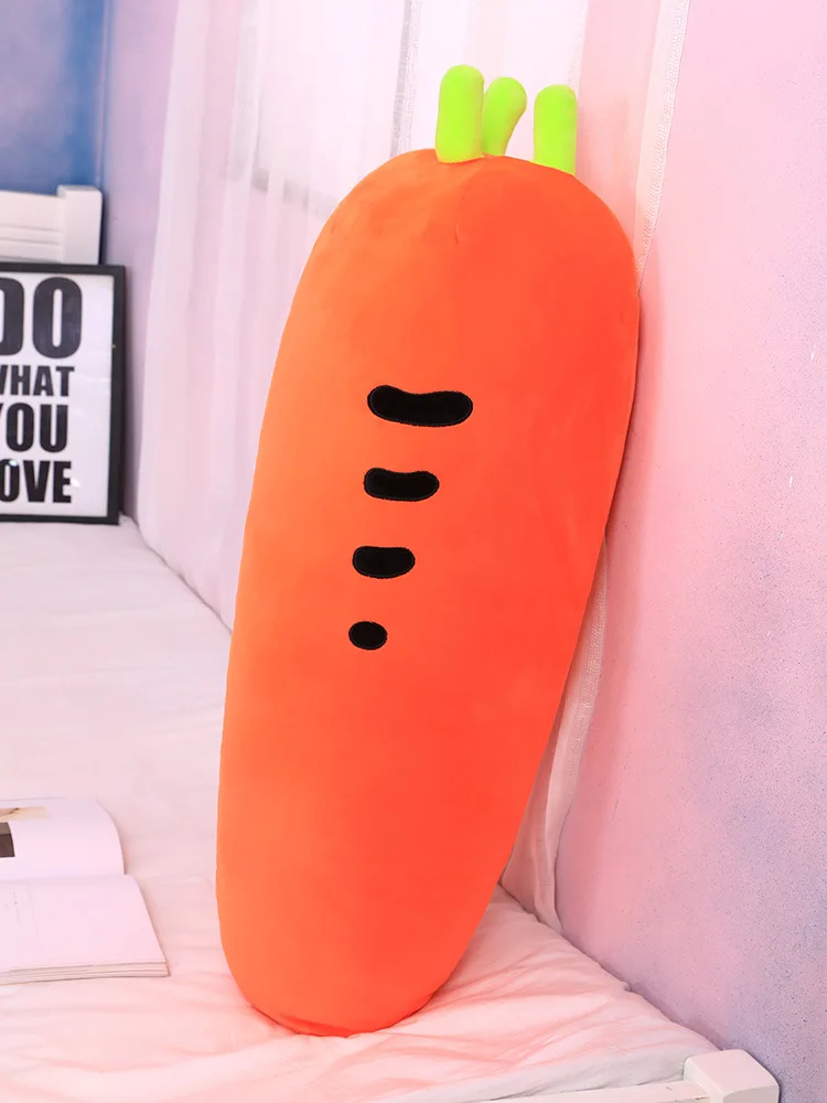carrot 60 см плюшевая растительная Подушка-Морковка милая и мягкая мультяшная длинная подушка для сна диванная Декор Kawaii подушка для обеденного перерыва кукла подарок на день рождения - Цвет: carrot