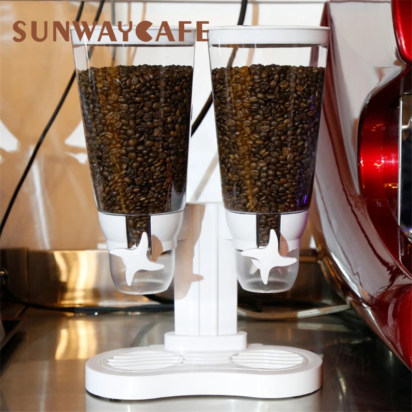600g Кофейные зерна Чай Дисплей стойки Стекло закрытый ящик для хранения кафе