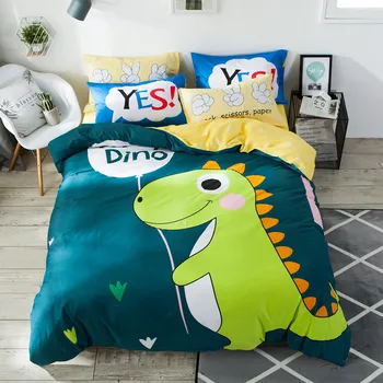 

Soft 100%Cotton Twin Queen Duvet Cover Set Boys Children Cute Cartoon Bedding Set 2 Pillowcases and 1 Duvet Cover 1 Bed Sheet