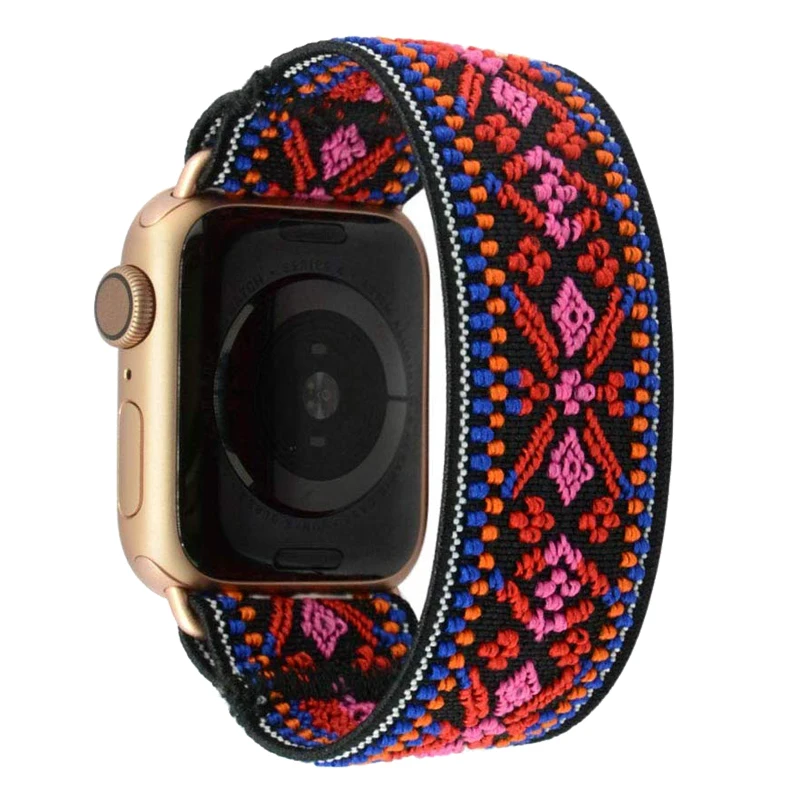 Женский/Женский резной ремешок для apple watch 5 band 40 мм 44 эластичный браслет series 4 3 2