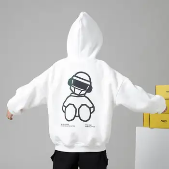 

Boys Reflective Strip Hoodies Kids Soft Cotton Pullovers Children Fashion Sports Tops Autumn Spring Sweatshirts School Uniform