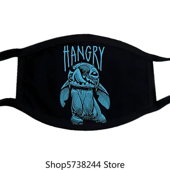 

Stitch Hangry Men'S Adult Graphic Mask Black New Washable Reusable Mask