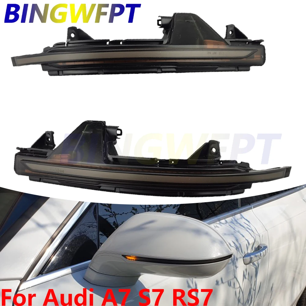 2PCS LED Dynamic Turn Signal Light Side Wing Rearview Mirror Sequential