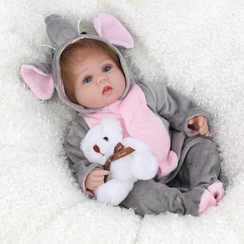 

Baby Reborn Real Soft Silicone Reborn Babies Dolls Birthday Gifts Fashion Stuffed Doll Toys With Kid Playmate