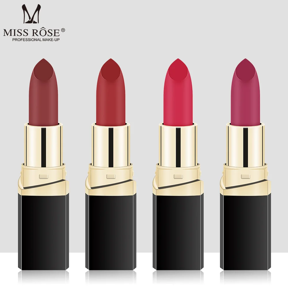 

New Matte Lipsticks Non-stick Lip Stick Waterproof Long Lasting Lipgloss Moisturize Makeup Beauty Cosmetic Lip Gloss 1/2/3/4pcs