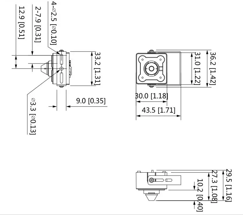 Dahua HAC-HUM3201B-P 2MP Starlight HDCVI Pin hole камера Аудио в интерфейс Smart IR