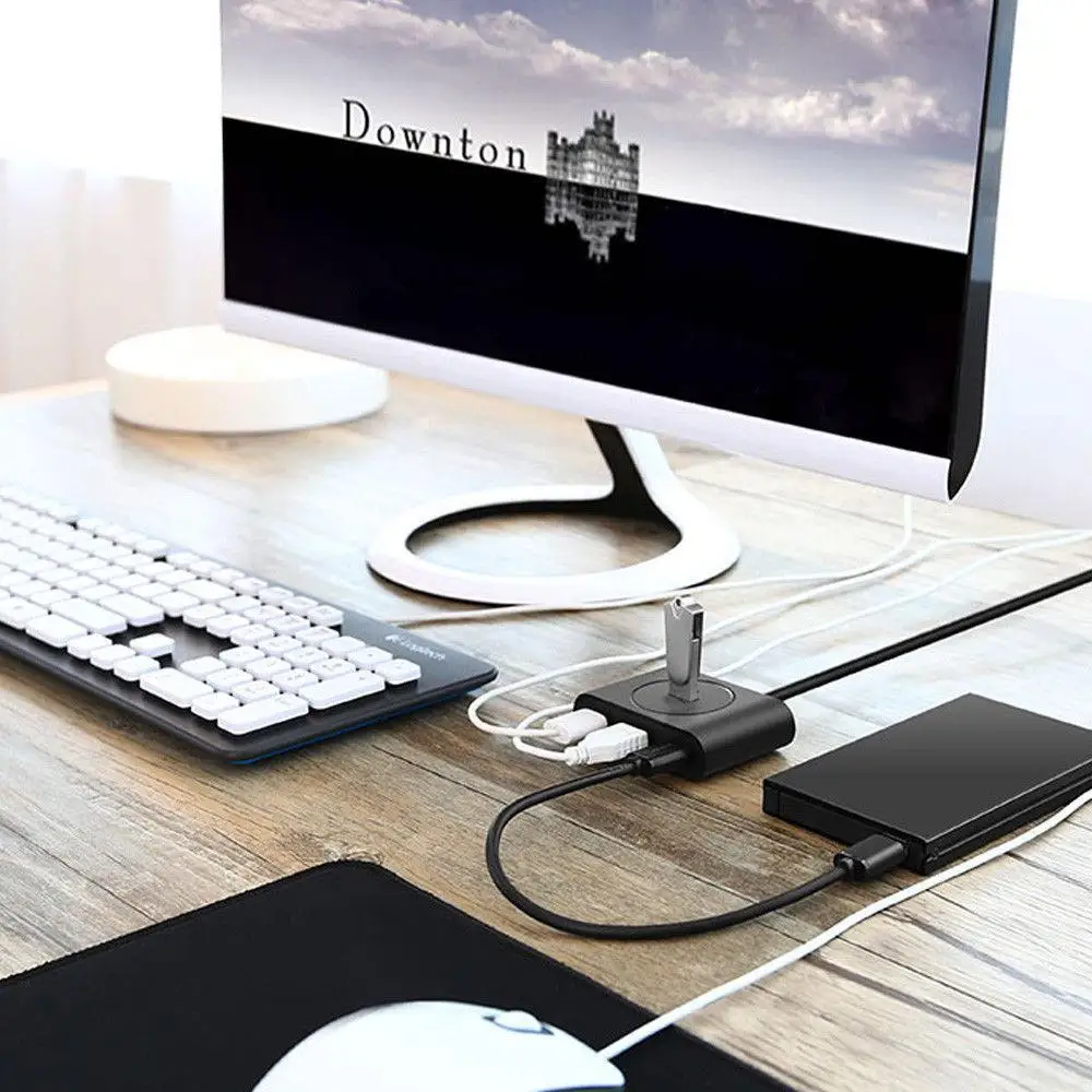 4 порта USB 3,0 концентратор разветвитель для Macbook ноутбука ПК компьютера HDD