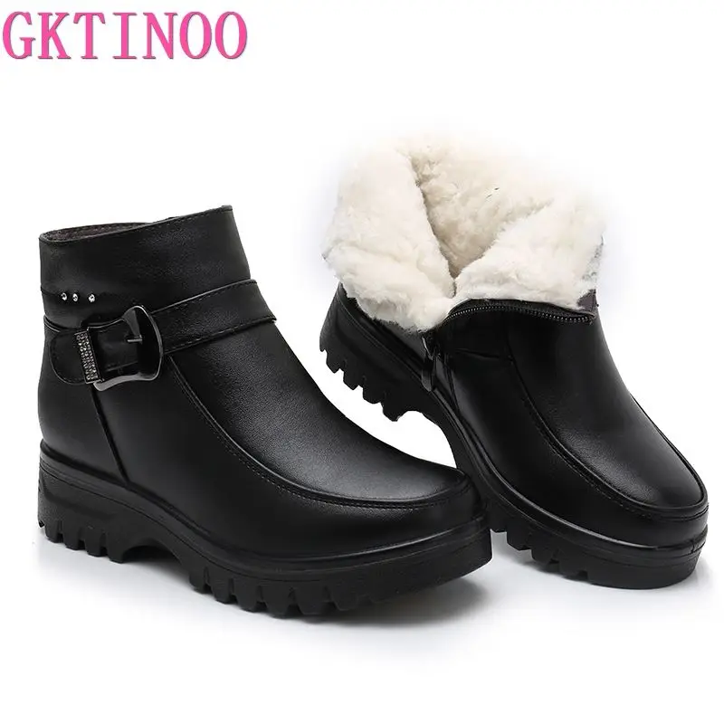 YDYCG Botas Para Mujer Zapatos De Invierno Para Mujer, Botas De Nieve De Piel, Zapatos De Mujer De Felpa Cálida, Zapatos Cuadrados De Tacón Alto, Botas De Tobillo Para Mujer (Color