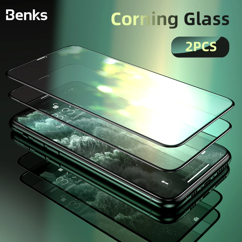 2 шт./лот закаленное стекло Benks Corning защитная пленка с полным покрытием для iPhone X XS 11