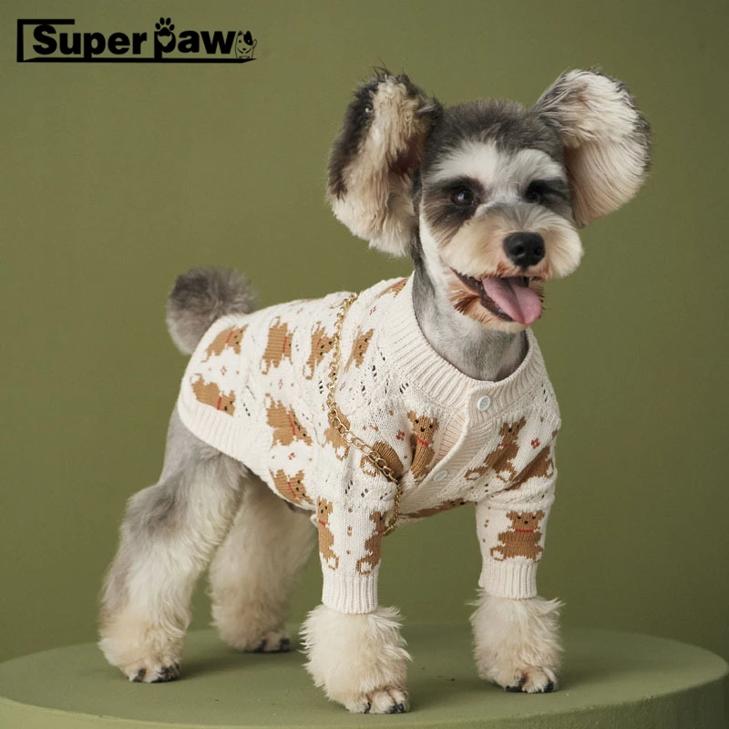 

Fashion Pet Dog Bear Sweater Clothes Winter Warm Puppy Hoodie for Small Medium Dogs Schnauzer Yorkie Teddy Pug Jacket Coat YHC48