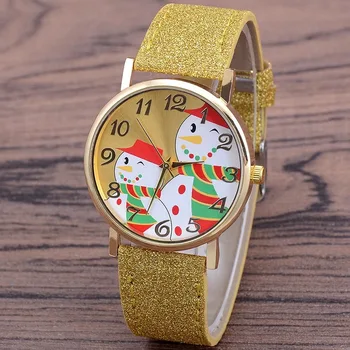 

New Women's Christmas Watch Casual Snowman Belt Band Wrist Watches Women's Gifts Relogio Feminino Dropshipping