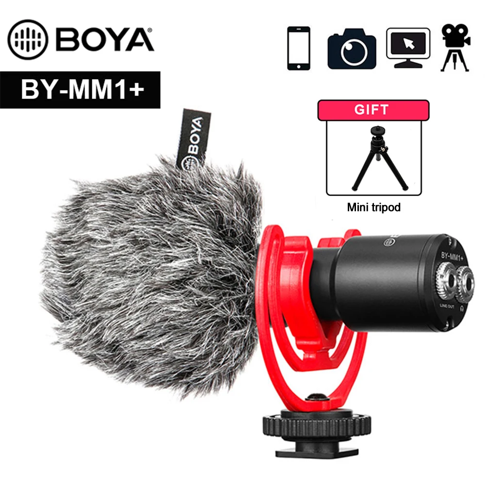 Микрофон BOYA BY-MM1 кардиоидный с дробовиком для видеоблогов игр студийных микрофон