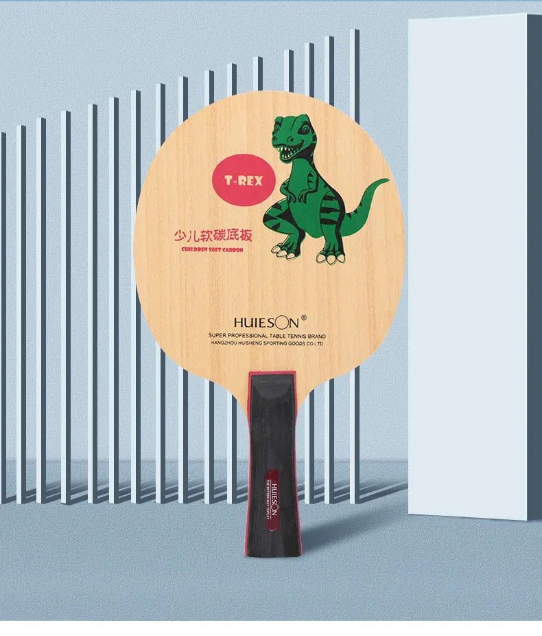 HuIESON Table Tennis Blade 5 Layers Solid Wood Ping Pong Blade Set for Table Tennis Learners Kids Entry Level Racket Cartoons  (6)
