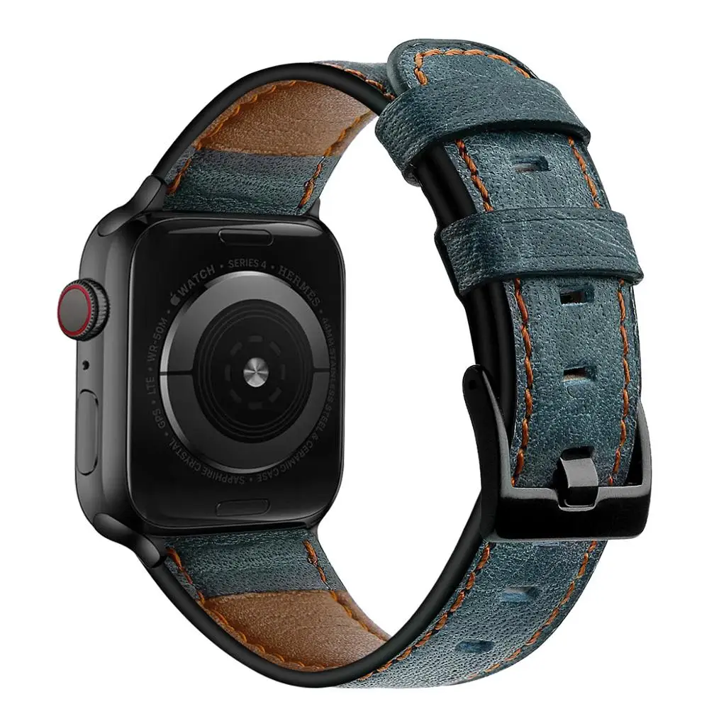 Ремешок из натуральной кожи в стиле ретро для Apple Watch кожаный браслет iWatch Band Series 3 4
