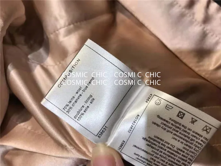 Cosmicchic осенне-зимняя женская шерстяная куртка с карманами и цепочкой, Высококачественная элегантная женская куртка с длинным рукавом на шелковой подкладке