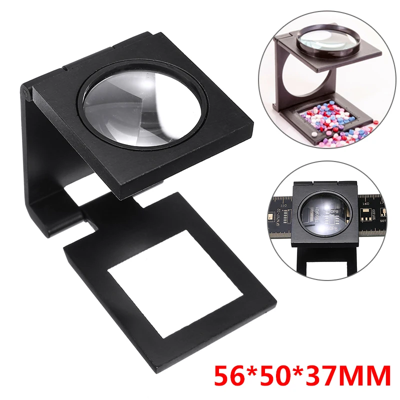 

New Large Hands Free Magnifying Glass On Stand Repair Fixing Crafts Magnifier For Reading Detailed Maps Foldable