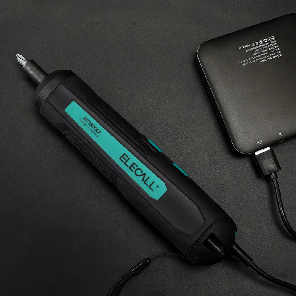 ELECALL Мини электрическая отвертка набор перезаряжаемая USB литиевая батарея 3,6 В аккумуляторная дрель электроинструменты