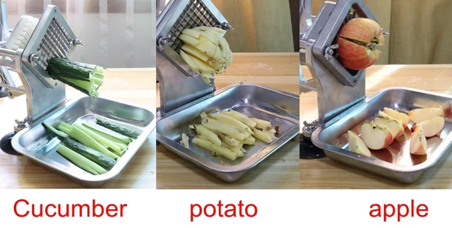  Máquina de papas fritas, rebanadora de patatas, cortador  comercial para el hogar, pepino, rábano, rebanador de papas, rebanador de  papas fritas es fácil de limpiar, cortador de papas fritas (tamaño 