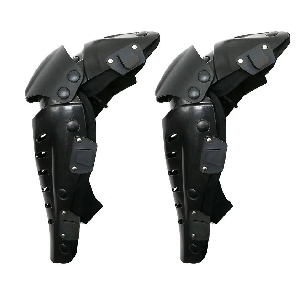 Sclmotos- Black/Red Motorcycle Racing Motocross Knee Protector Pads Guards Protective Gear Motor-Racing Guards Safety Gears Race