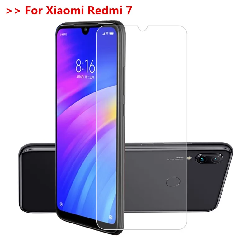 2 шт для Xiaomi redmi 7 закаленное стекло 9h Защитная пленка экрана на xiomi защитное |