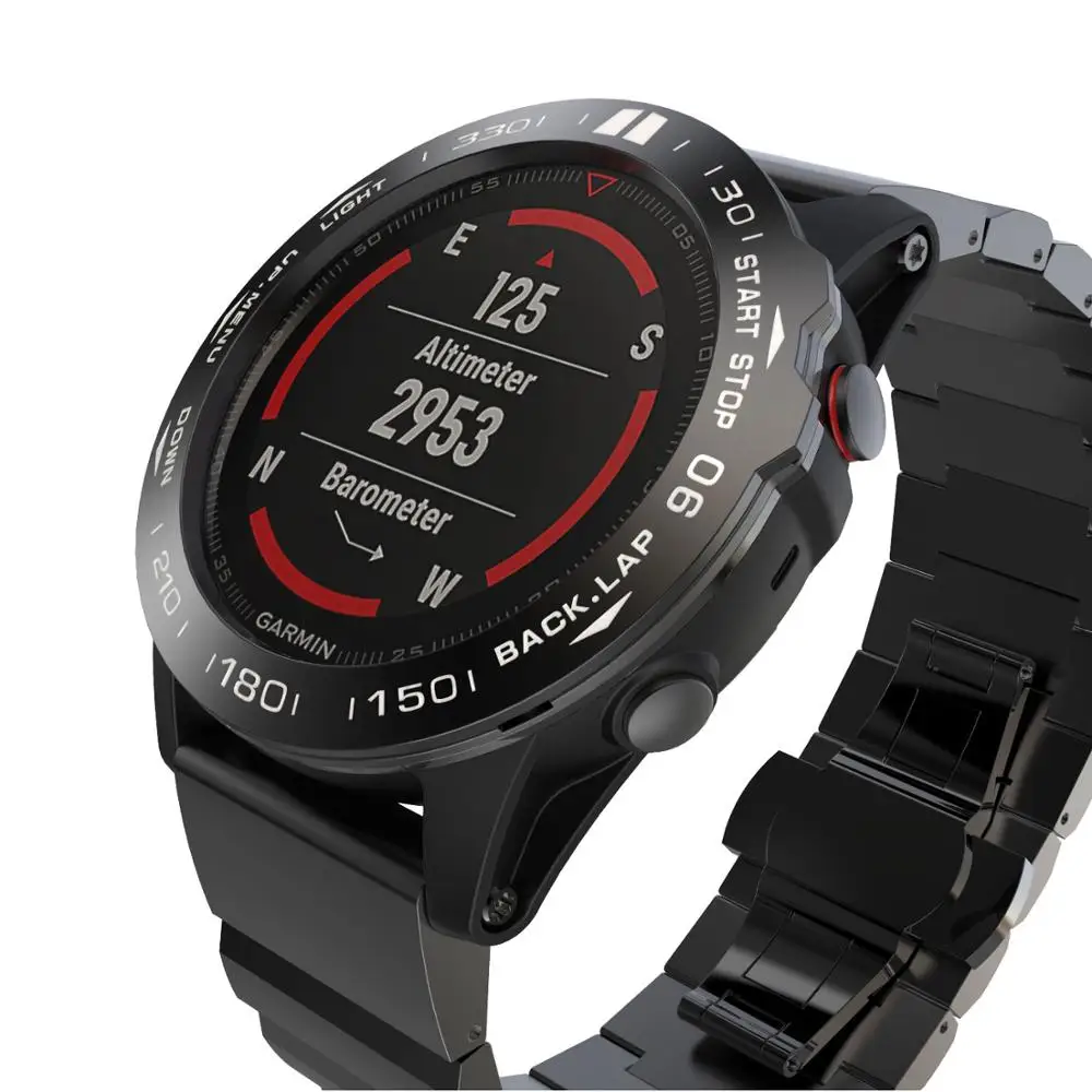 Bezel Ring Styling Frame Case for Garmin Fenix 5x 5xPlus 3 3HR Smart Watch Stainless Steel Cover An - 4000444341946
