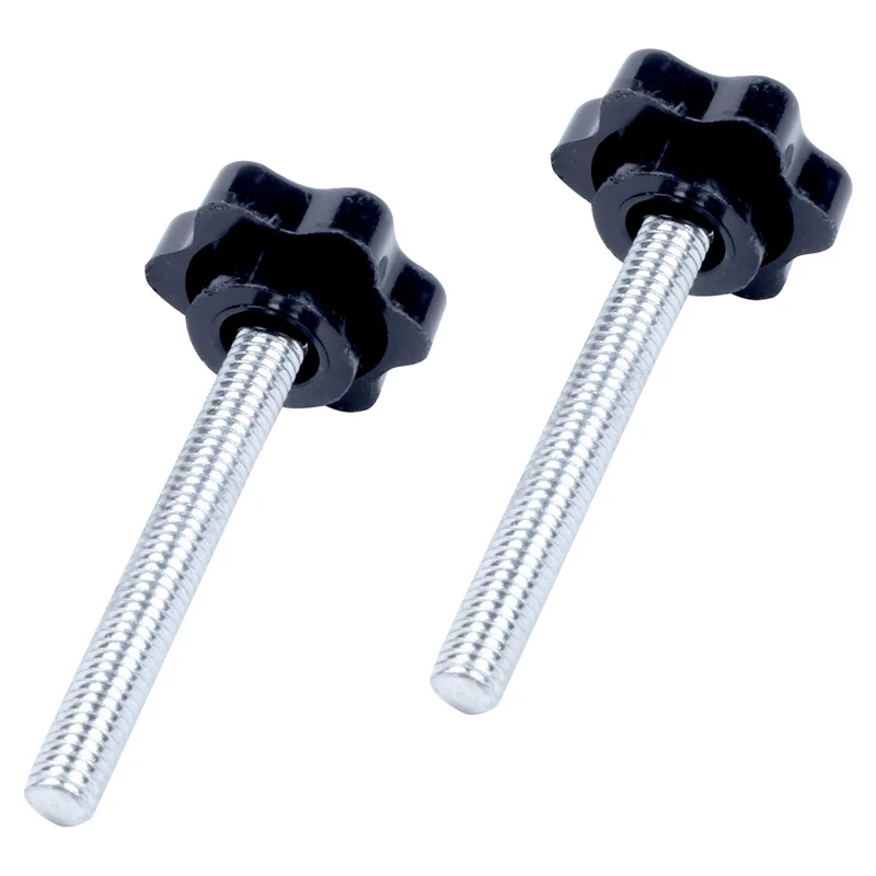 Top-18Pcs черный+ серебристый запасные части с наружной резьбой рифленая ручка звезда Ручка-12 шт. m6x45мм и 6 шт. M6 x 50 мм