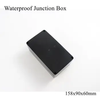 

158x90x60mm Waterproof Plastic Enclosure Box Black Outdoor Cable Wire Junction Box Electrical Project Case ABS IP65 158*90*60mm