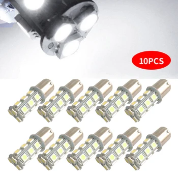 

10Pcs 1156 BA15S 18 SMD 5050 LED Car Backup Reserve Light Motor Brake Bulb Turn Signal Lamp Ultra Bright White 12V Car Lights