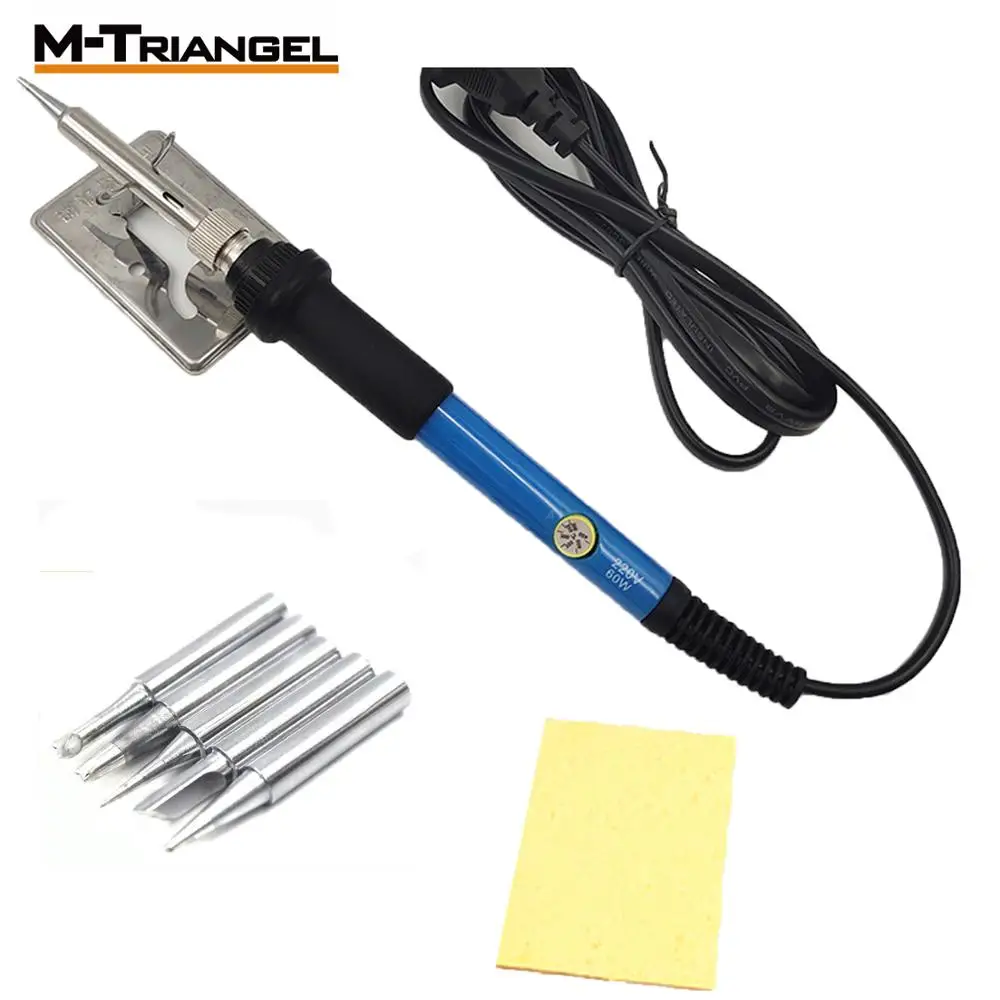 

Adjustable Temperature Electric Soldering Iron 60W Welding Solder Rework 8 In 1 Tips Repair Tool Station Heat Pencil TS100
