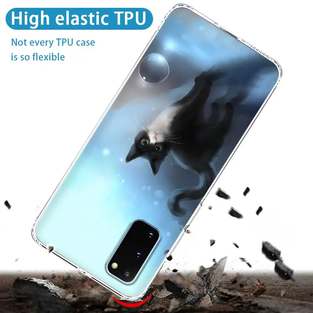 Мягкий ТПУ чехол для телефона с милым котом и розовой свиньей Samsung Galaxy S10 S9 S8 Plus S10e