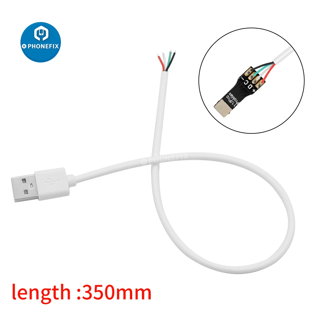 The Usb 2.0 A Type Male To 4 Open Cable For Diy Oem White Color 35cm For Mobile Power Repair Accessories - Tool Parts - AliExpress