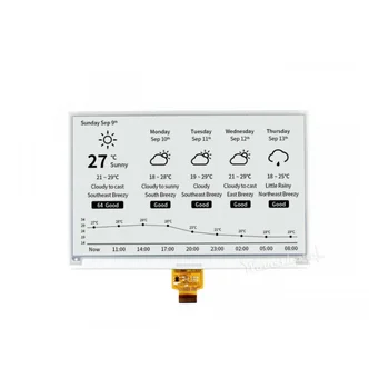 

BlueRaven 7.5inch E-Ink Raw Display 800x480 Black White e paper SPI interface compatible with Raspberry Pi 2B/3B/3B+/Zero/Zero W