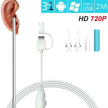

1.3MP Visual Ear Spoon Cleaning Endoscope Cleaner Ear Wax Removal USB for Android Type-c with Mini Camera Ear Care