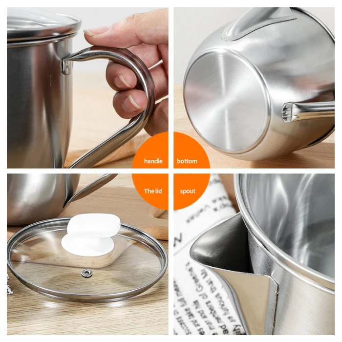 Нержавеющая сталь масляный фильтр суп сепаратор ситечко горшок Кухня кухонная утварь-30