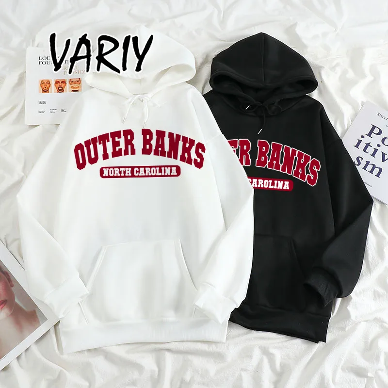 

Outer Banks Hoodie Women Oversized Loose Casual Outerbanks Hoodies Female Harajuku Fleece Sweatshirt Hoody Pullovers Hooded Tops