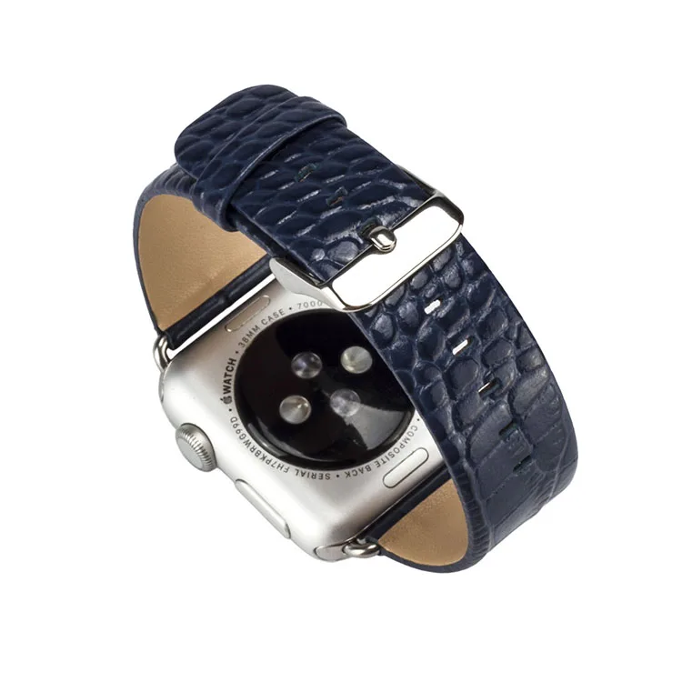 Apple Watch, ремешок 42 мм, 38 мм, 40 мм 44 из крокодиловой кожи кольцо ремешок для наручных часов iWatch, ремешок Спортивные пряжка на ремешке 1/2/3/4/5 с ремешком