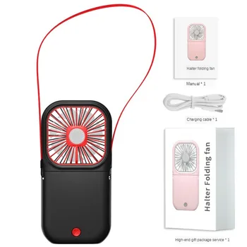

2020 new USB mini handheld fan, neck-mounted fan, foldable and can be used as a power bank fan portable fan usb rechargeable