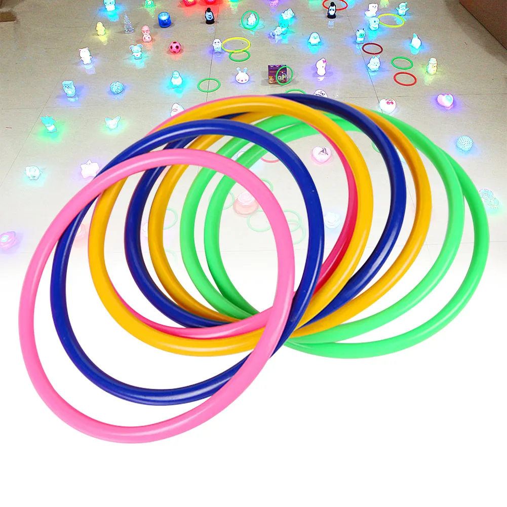 10pcs Sports Outdoor Toy Children Games Garden Speed Kids Plastic Hoop Toss Ring Pool Colorful Quoits Agility Practice Fun