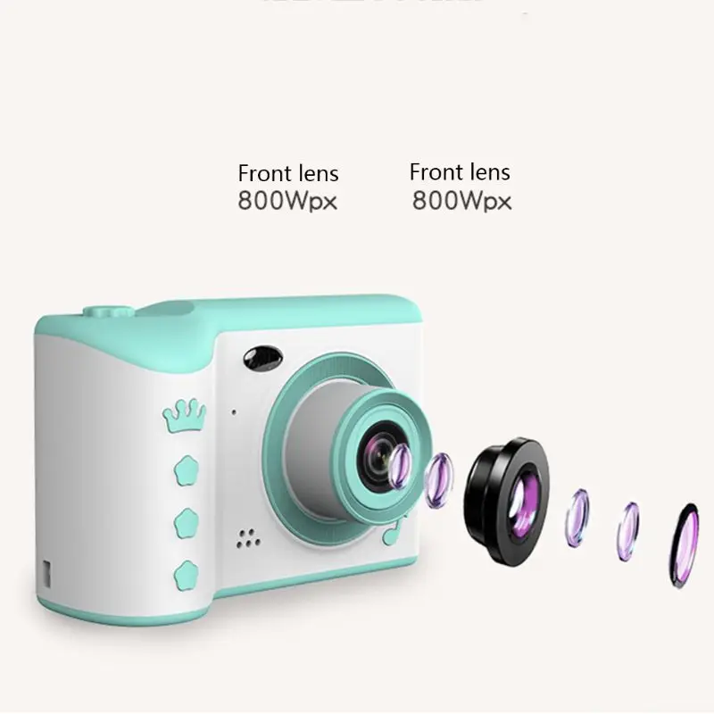 C4 2.8" Touch Screen Mini Record Camera 8M Lens Digital Kids Camera 16G Card
