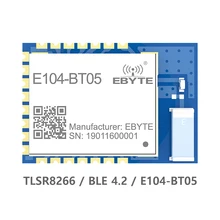 E104-BT05 TLSR8266 Bluetooth беспроводной модуль 2,4 ГГц 8dBm SMD IO порт последовательные данные Прозрачная передача PCB антенна