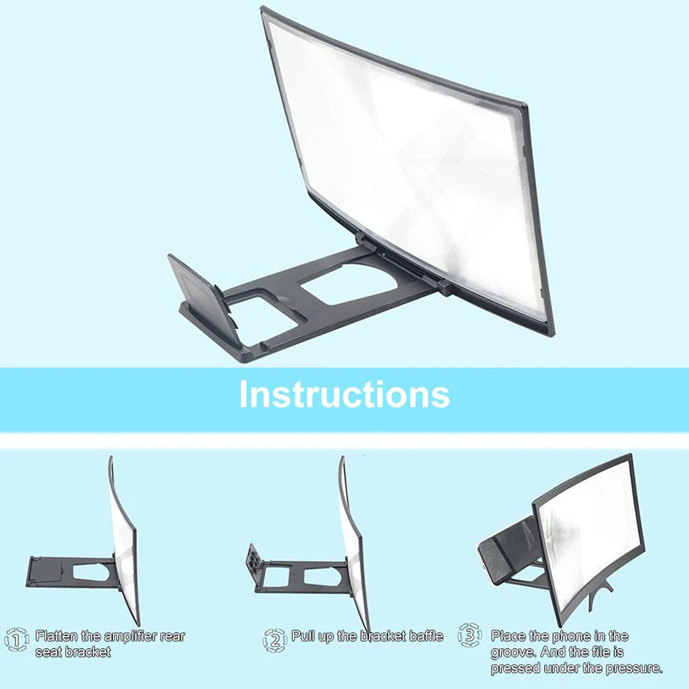 12 inch Mobile Phone 3D Screen Video Magnifier 8/9