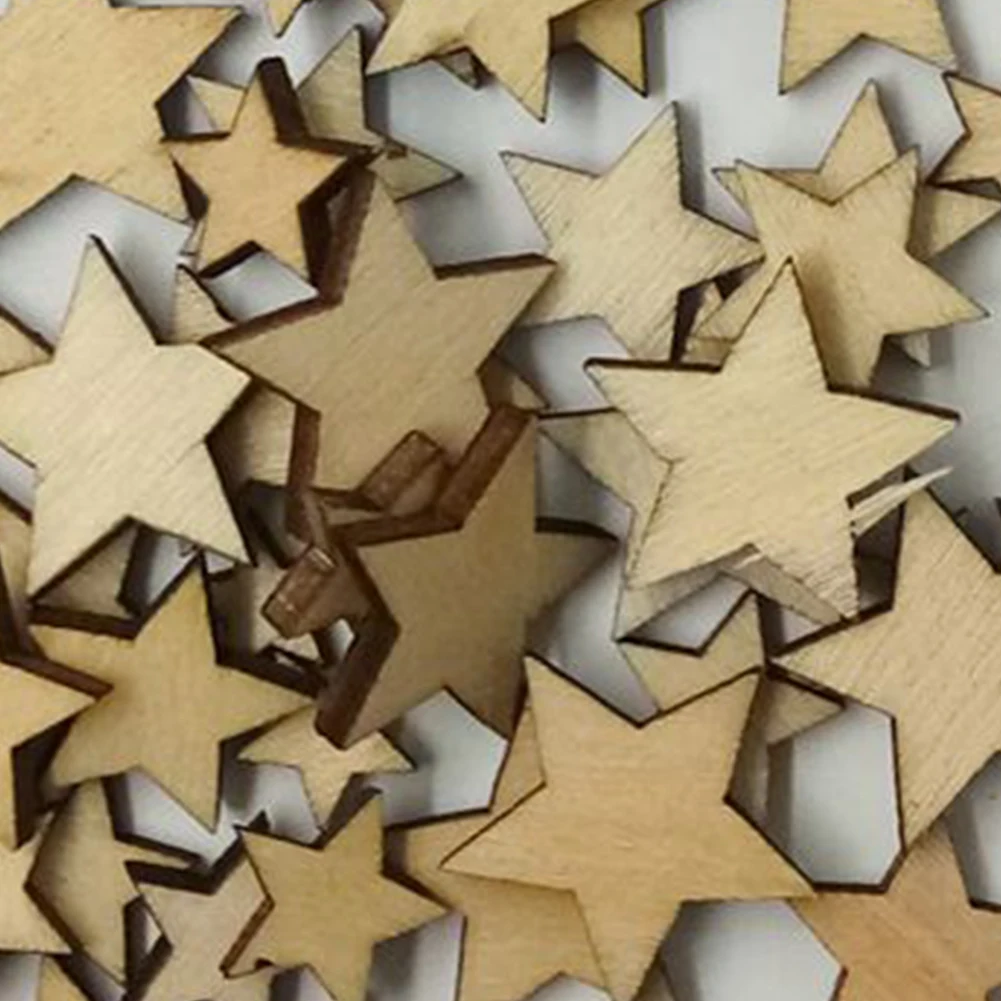 Украшения ручной работы DIY пуговицы для рукоделия размер смешивания подарки деревянные звезды Скрапбукинг граффити светильник товары для