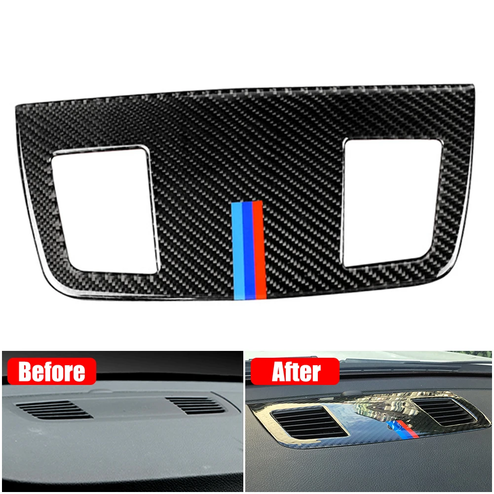 Carbon Dashboard Air Outlet Vent Frame Cover For BMW 3 Series E90 E92 2005-2012