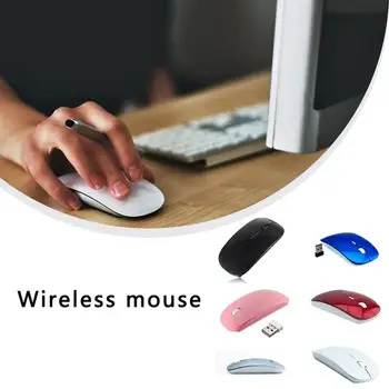 

1000DPI 2402MHZ-2480MHZ Wireless Mouse Wireless Connection 2.4GHz Candy Color Ultra Thin USB Optical Thin Slim Universal Mouse